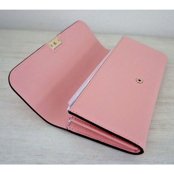 Kate Spade K4499 Coral Gable Pink Leather Lovitt Flap Continental Wallet $228 - Picture 14 of 14